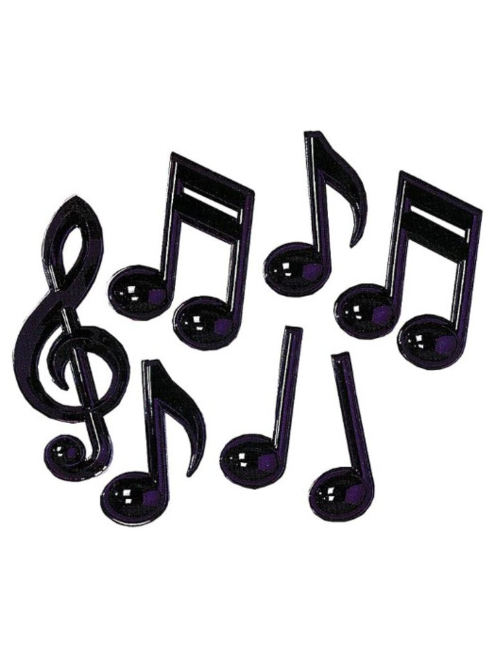 Beistle 13" Plastic Musical Notes, Black, 14/Pack